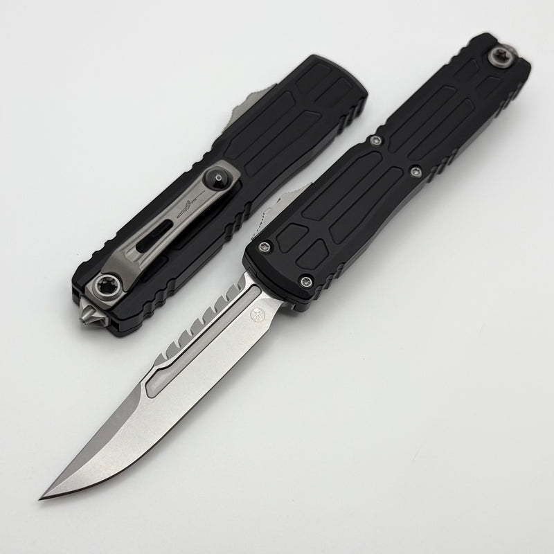 Microtech Ultratech EX - ZBP Interceptor Stonewash w/ Natural Clear Mi