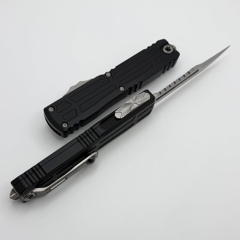Microtech Ultratech EX - ZBP Interceptor Stonewash w/ Black Milled Han