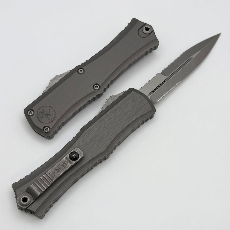 Microtech Knives Mini Hera Partial Serrated Apocalyptic Bayonet M390MK w/ Natural Clear Handle 1701M-11APNC