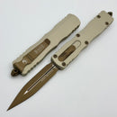 Microtech Dirac Delta D/E Burnt Bronze Champagne 227-1CG-C19