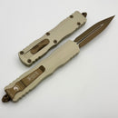 Microtech Dirac Delta D/E Burnt Bronze Champagne 227-1CG-C19