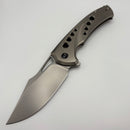 Pre-Owned We Knife Swiftfin Polished Bead Blasted Titanium Handles w/ Satin Holes & Polished Bead Blasted 20CV WE23051-2
