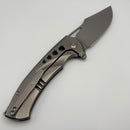 Pre-Owned We Knife Swiftfin Polished Bead Blasted Titanium Handles w/ Satin Holes & Polished Bead Blasted 20CV WE23051-2