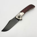Blemish Tuya Knife Kharis Bead Blasted Integral handle w/ Red/Black Carbon Fiber/Black Timascus Overlays & DLC M390