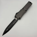 Pre-Owned Microtech Knives Combat Troodon Gen III Natural Clear w/ Black Double Edge 1142-1NC