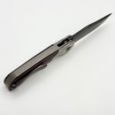 Blemish Tuya Knife Kharis Bead Blasted Integral handle w/ Red/Black Carbon Fiber/Black Timascus Overlays & DLC M390