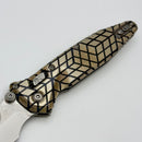 Marfione Select Microtech Socom Ram-Lok Titanium Slab Side Handles w/ Bronze Accents & Spear Point Stonewash M390MK 160RLS-10SMS2 (In House Modified)