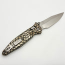 Marfione Select Microtech Socom Ram-Lok Titanium Slab Side Handles w/ Bronze Accents & Spear Point Stonewash M390MK 160RLS-10SMS2 (In House Modified)