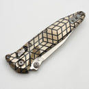 Marfione Select Microtech Socom Ram-Lok Titanium Slab Side Handles w/ Bronze Accents & Spear Point Stonewash M390MK 160RLS-10SMS2 (In House Modified)