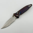 Marfione Select Microtech Socom Ram-Lok Titanium Slab Side Handles w/ Bronze Accents & Spear Point Stonewash M390MK 160RLS-10SMS2 (In House Modified)