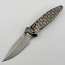 Marfione Select Microtech Socom Ram-Lok Titanium Slab Side Handles w/ Bronze Accents & Spear Point Stonewash M390MK 160RLS-10SMS2 (In House Modified)
