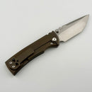 Chaves Knives Redencion 229 Bronze Titanium & M390 Chisel Tanto
