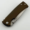 Chaves Knives Redencion 229 Bronze Titanium & M390 Chisel Tanto