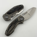 Custom Knife Factory PeaceDuke 2.0 w/ Titanium Circus Carbon Inlaid Handles & M398