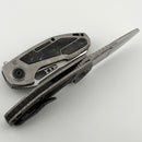 Custom Knife Factory PeaceDuke 2.0 w/ Crystal Titanium Circus Carbon Inlaid Handles & M398