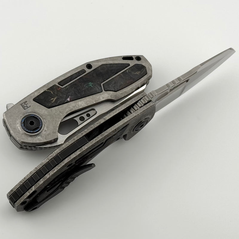 Custom Knife Factory PeaceDuke 2.0 w/ Crystal Titanium Circus Carbon I