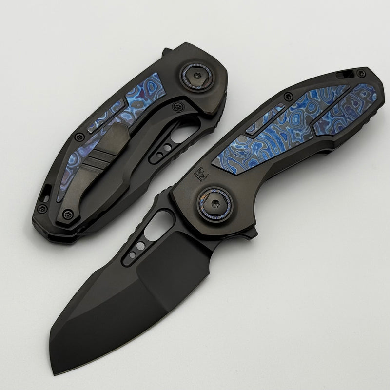 Custom Knife Factory PeaceDuke 2.0 w/ DLC Titanium ZircuTi Inlaid Hand