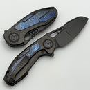 Custom Knife Factory PeaceDuke 2.0 w/ DLC Titanium ZircuTi Inlaid Handles & DLC M398