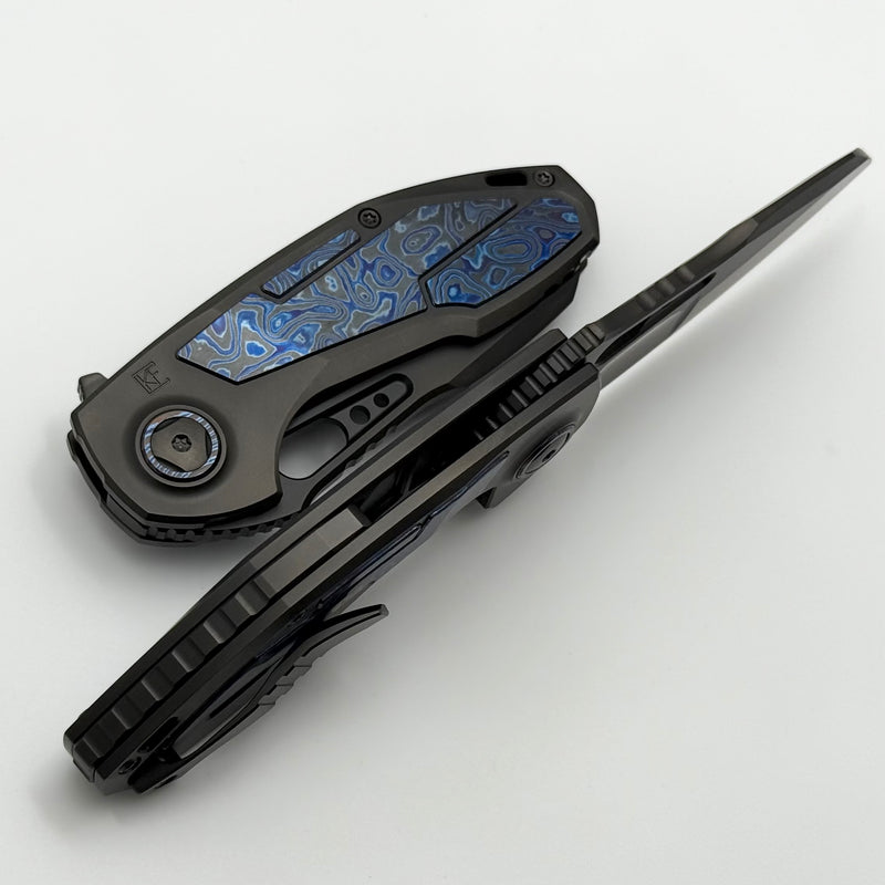 Custom Knife Factory PeaceDuke 2.0 w/ DLC Titanium ZircuTi Inlaid Hand
