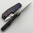 Custom Knife Factory GTK Elementak w/ Colored Crystal Titanium Handles & M398