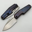 Custom Knife Factory GTK Elementak w/ Colored Crystal Titanium Handles & M398