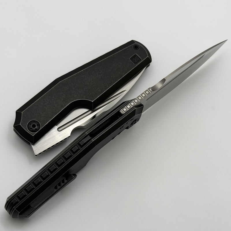 Custom Knife Factory GTK Elementak w/ Blackwash Titanium Handles & M39