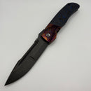 Pre-Owned Custom Knife Factory Eagle Rock Timascus Bolsters w/ Blue/Black Carbon Fiber & S110V