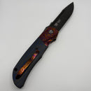 Pre-Owned Custom Knife Factory Eagle Rock Timascus Bolsters w/ Blue/Black Carbon Fiber & S110V
