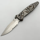 Marfione Select Microtech Socom Ram-Lok Titanium Slab Side Handles w/ Bronze Accents & Spear Point Stonewash M390MK 160RLS-11SMS2 (In House Modified)