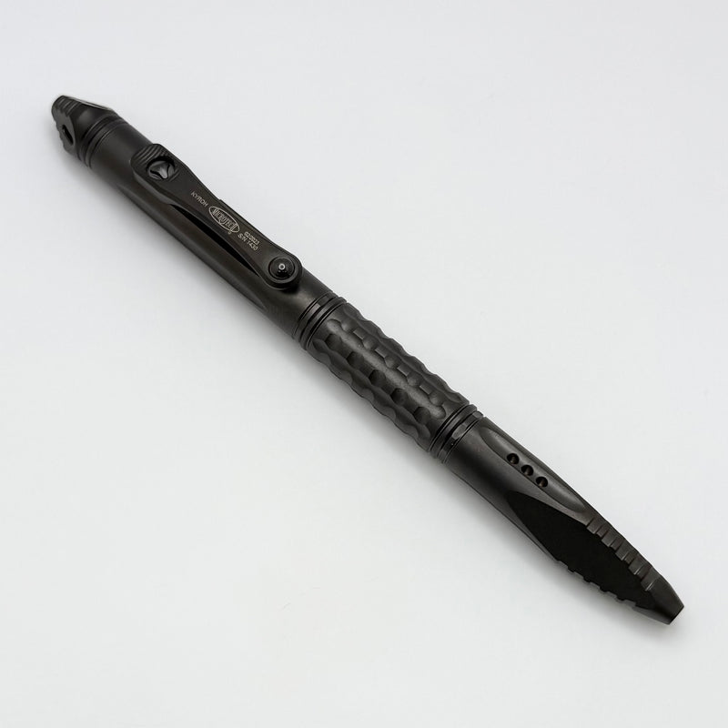 Pre Owned Microtech Kyroh Pen DLC Titanium Full Size w/ Blue Tritium 403-TI-DLCTRI