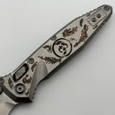 Marfione Select Microtech Socom Ram-Lok Titanium Slab Side Handles w/ Bronze Accents & Spear Point Stonewash M390MK 160RLS-11SMS2 (In House Modified)