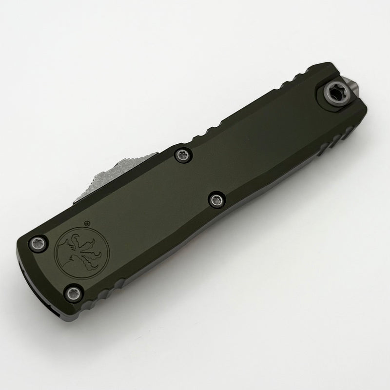 Microtech UTX-85 Gen IV w/ OD Green Handle & Full Serrated Apocalyptic D/E M390MK 12324-12APOD