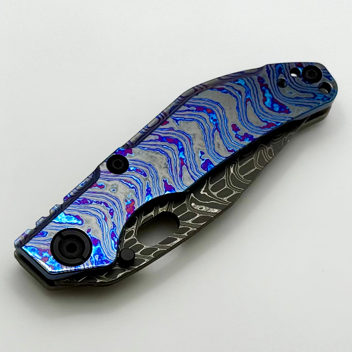 Night of Beautie II 6個セット North Mountain Blade BBNM ZircuTi Handles w/ Vegas Forge Damascus Bowi