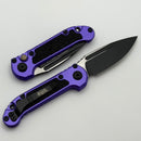 Microtech Knives LUDT Gen III Black Drop Point w/ Purple Handle 1135-1PU
