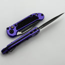 Microtech Knives LUDT Gen III Black Drop Point w/ Purple Handle 1135-1PU