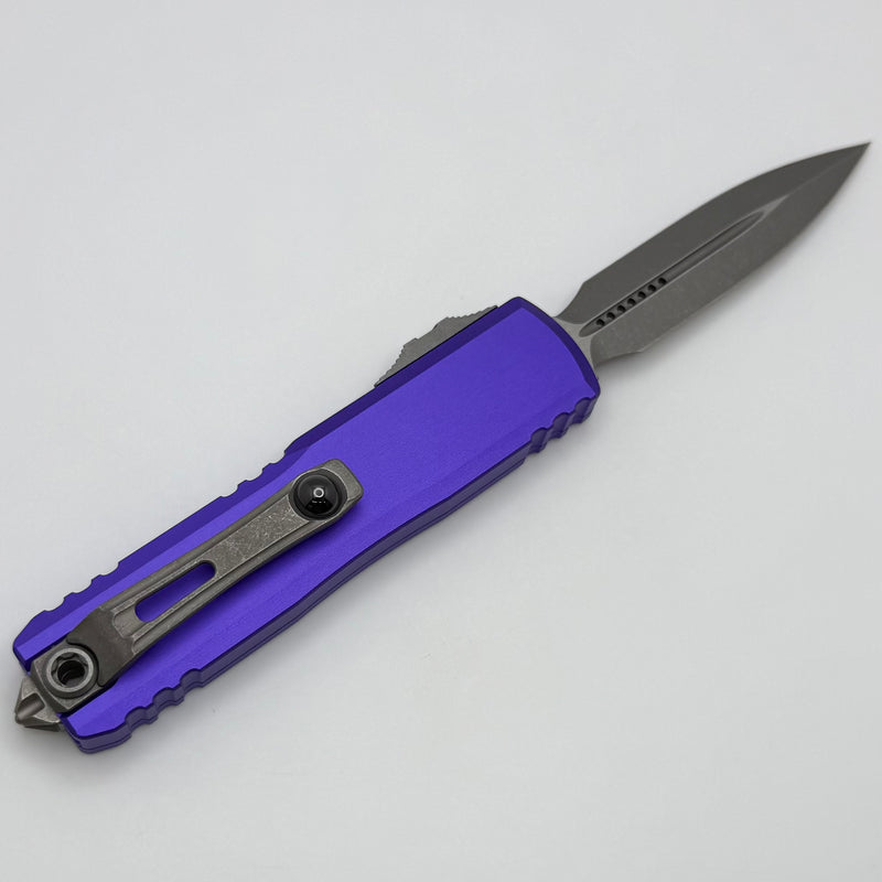 Microtech UTX-85 Gen IV w/ Purple Handle & Apocalyptic D/E M390MK 12324-10APPU