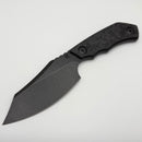 Custom Knife Factory & Rotten Design EVO Fixed Blade w/ Blackwash M398 & Carbon Fiber Handles