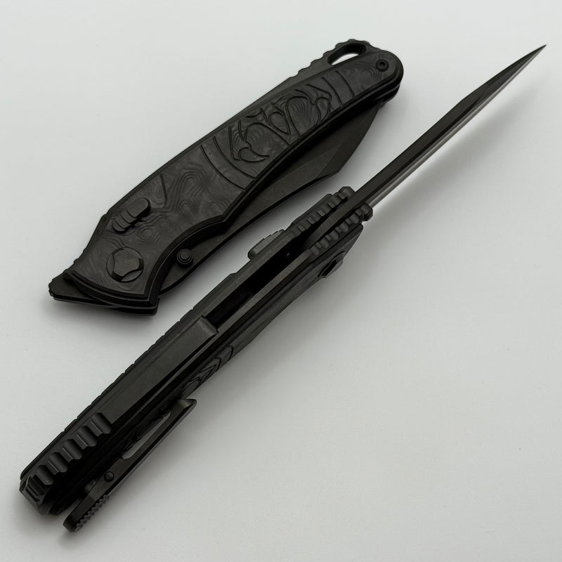 Hawk Designs Talon w/ Black Dunes Fat Carbon Overlay DLC Handles & DLC