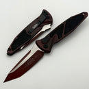 Microtech Socom Elite Auto Weathered Crimson Red w/ T/E Apocalyptic 161A-1WCM