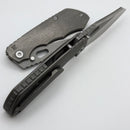 Factory Blem Custom Knife Factory & Rotten Design EVO 1.1 Tumbled Ti Handles w/ M398