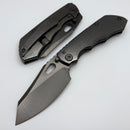Factory Blem Custom Knife Factory & Rotten Design EVO 1.1 Polished DLC Ti Handles w/ M398