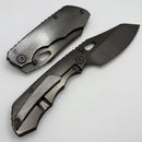 Factory Blem Custom Knife Factory & Rotten Design EVO 1.1 Polished DLC Ti Handles w/ M398