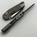 Microtech MSI RAM LOK Mini Natural Clear Frag Aluminum Handles w/ Black M390MK 210M-1FRNC