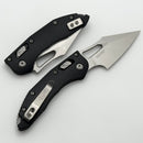 Microtech Knives Manual M-Stitch RAM LOK Black Smooth Aluminum Handles & Stonewash M390MK 169MRL-10