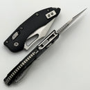 Microtech Knives Manual M-Stitch RAM LOK Black Smooth Aluminum Handles & Stonewash M390MK 169MRL-10