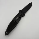 Pre-Owned Microtech Socom Elite Blackout Tanto Edge Part Serrated Auto Black Tactical Standard 161A-2T-X4