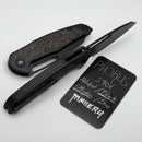 Mallery Designs Phoros V2 w/ PVD Orange Carbon Fiber Inlaid Titanium Handles & PVD S90V