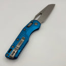 Pre-Owned Microtech Knives MSI RAM LOK Blue Frag Aluminum & Stonewash M390MK 210-10FRBL