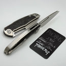 Mallery Designs Phoros V2 w/ Orange Carbon Fiber Inlaid Titanium Polished Handles & Polished S90V