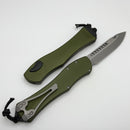 Heretic Hydra V4 w/ OD Green Aluminum Handle & Battleworn S/E H407-5A-OD